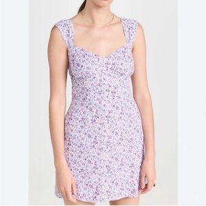 Reformation Lorelei Dress in Purple Floral